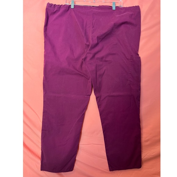 Scrubstar Maroon Scrub Top / Bottom size Large - Picture 6 of 8
